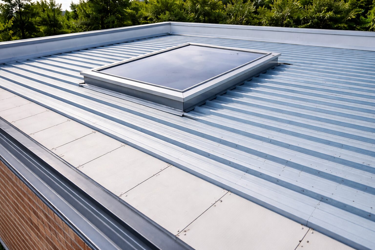 Replacement RAAC roof with sunlight