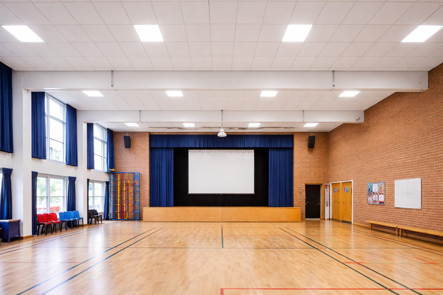 School hall with replacement RAAC